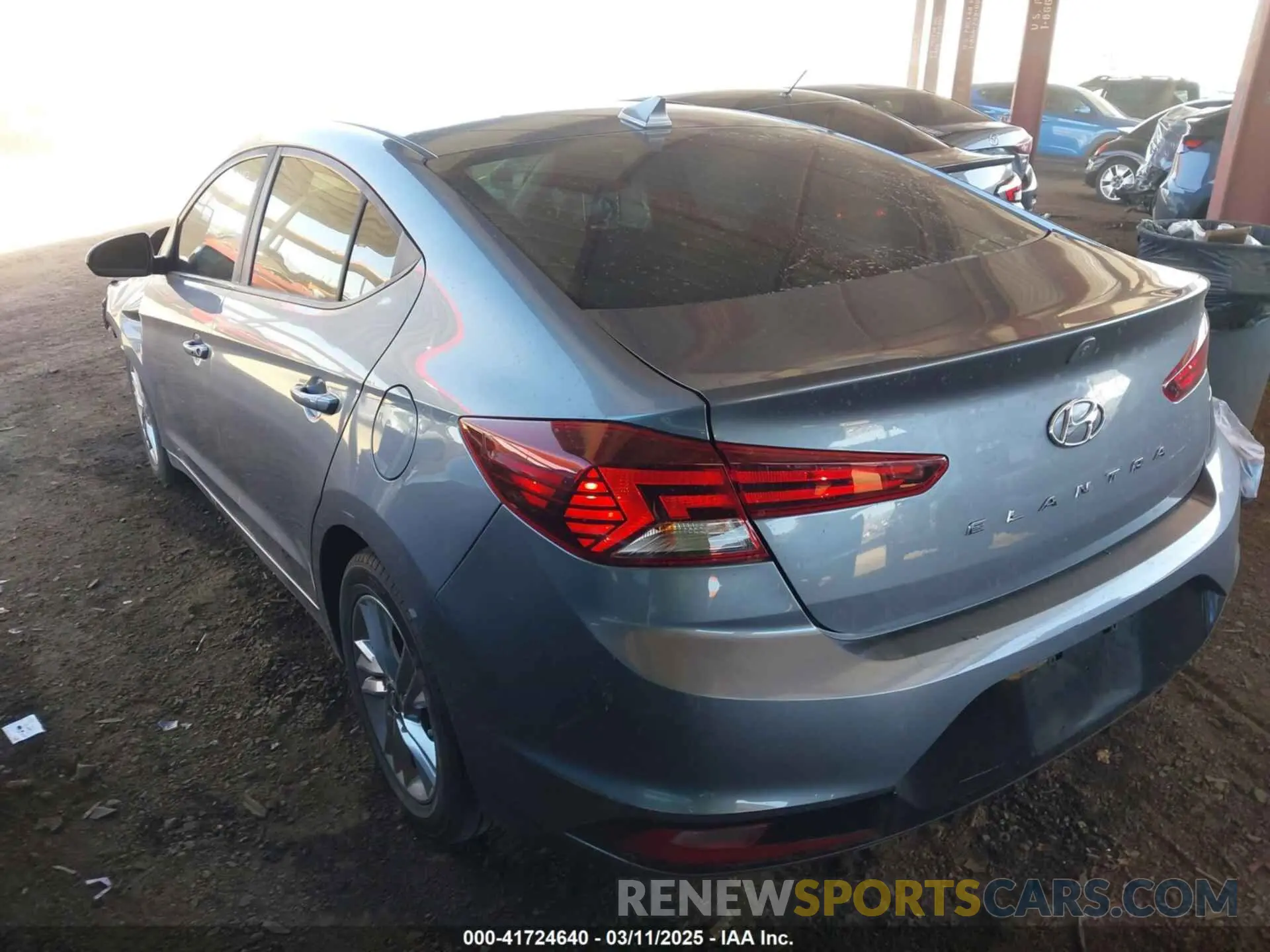 3 fotografías del automóvil dañado KMHD84LF8KU816835 HYUNDAI ELANTRA 2019