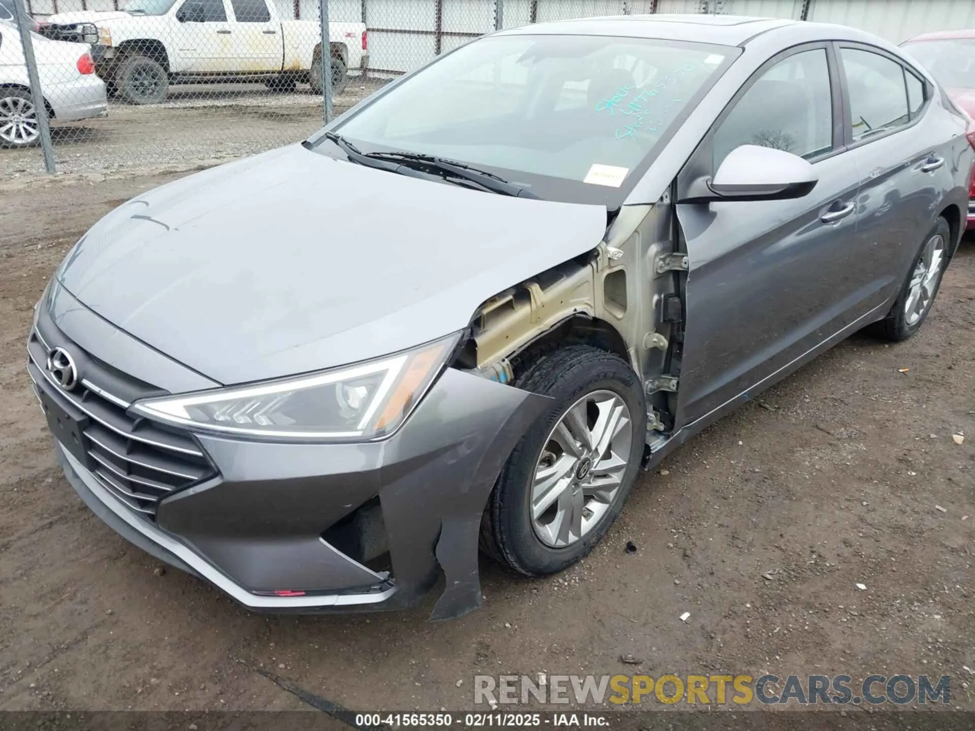 6 fotografías del automóvil dañado KMHD84LF8KU833554 HYUNDAI ELANTRA 2019