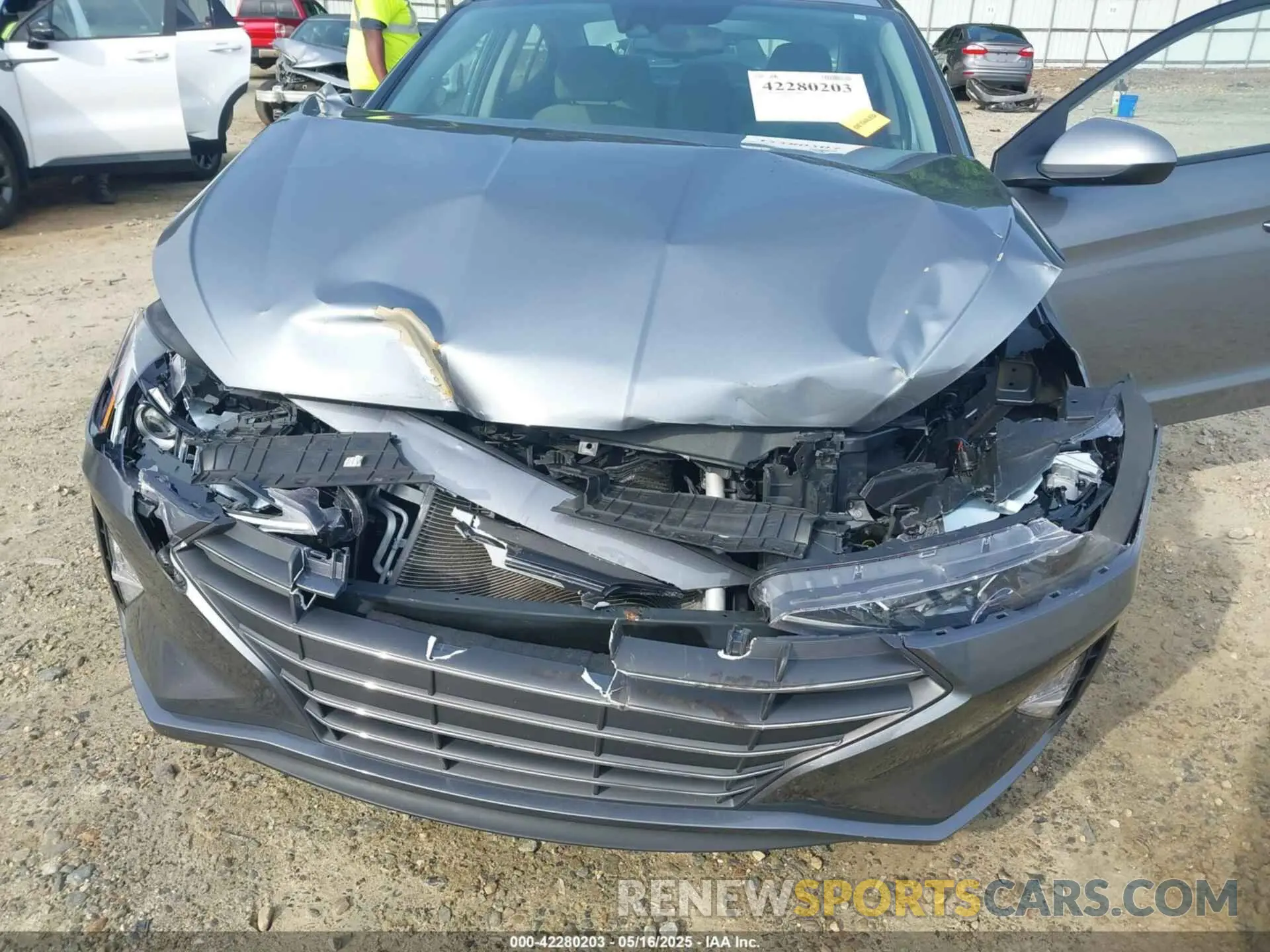 6 fotografías del automóvil dañado KMHD84LF8KU862732 HYUNDAI ELANTRA 2019