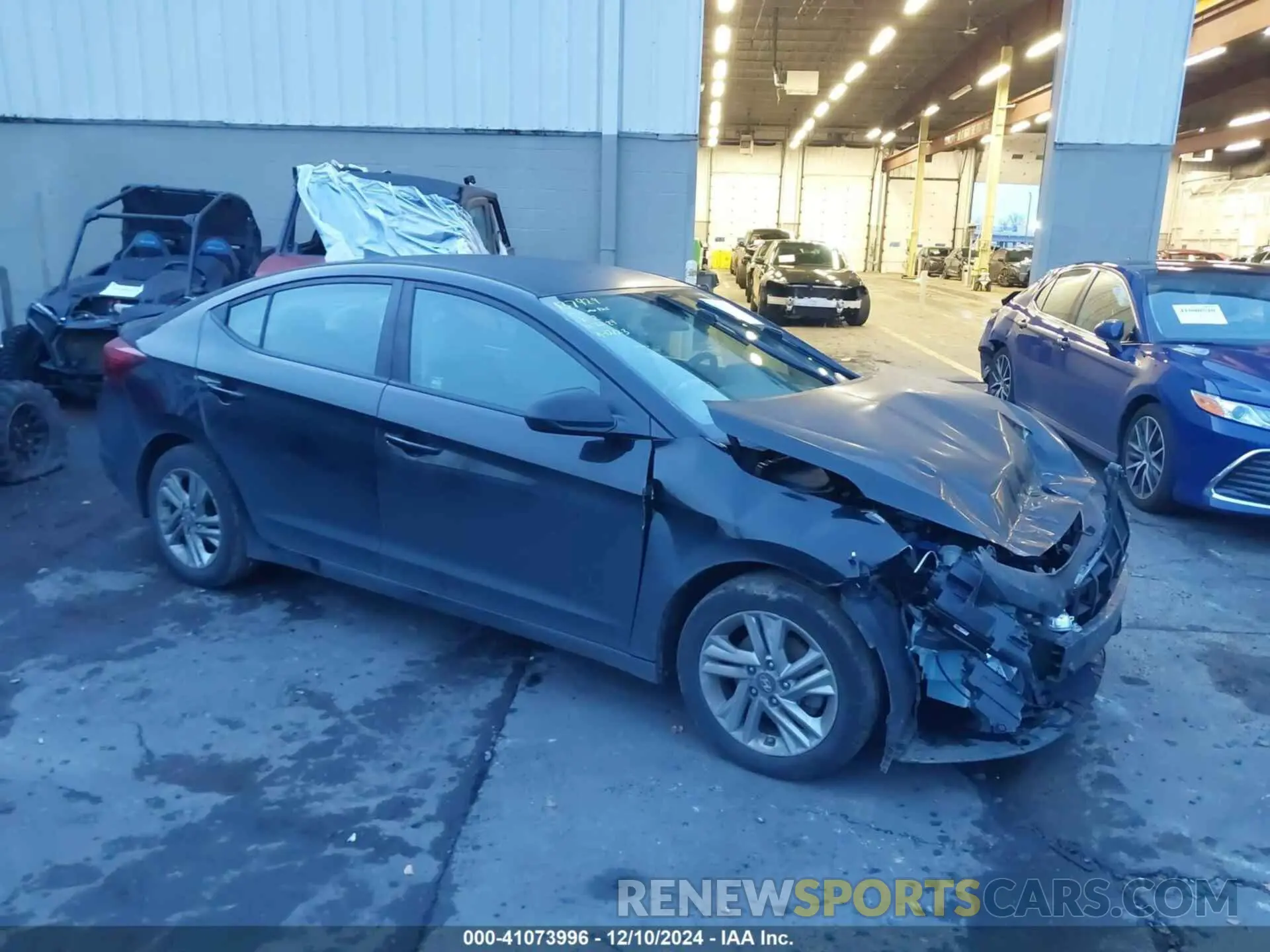 1 fotografías del automóvil dañado KMHD84LF9KU735813 HYUNDAI ELANTRA 2019