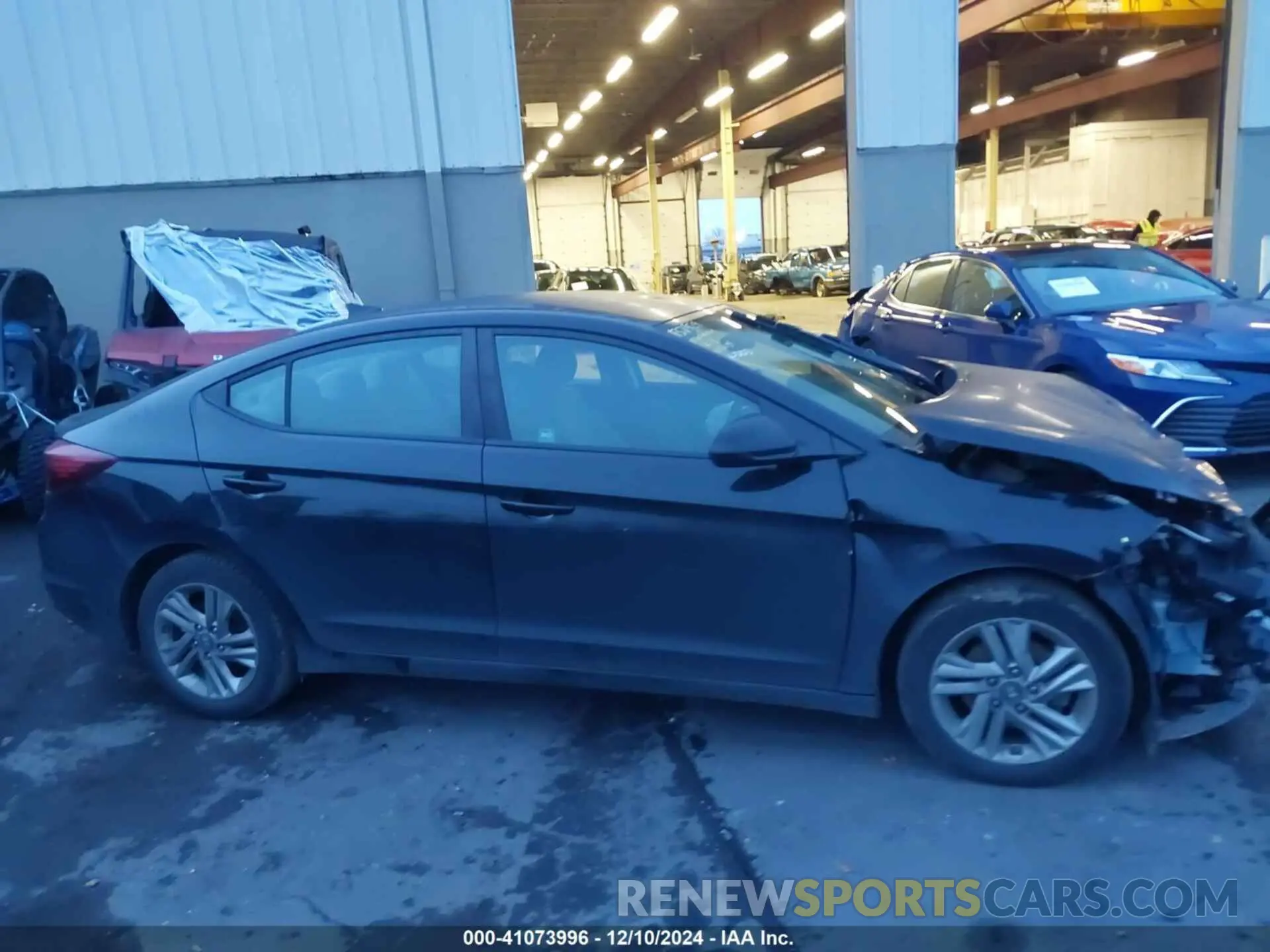 14 fotografías del automóvil dañado KMHD84LF9KU735813 HYUNDAI ELANTRA 2019