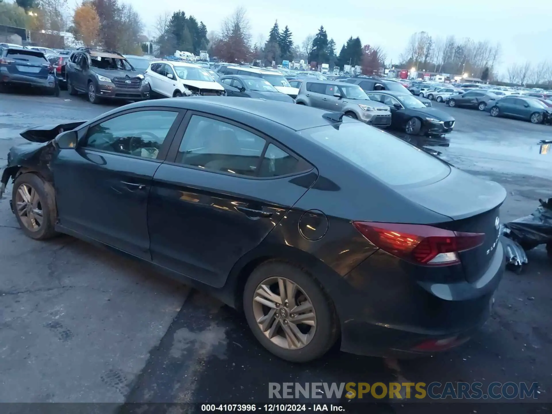 3 fotografías del automóvil dañado KMHD84LF9KU735813 HYUNDAI ELANTRA 2019