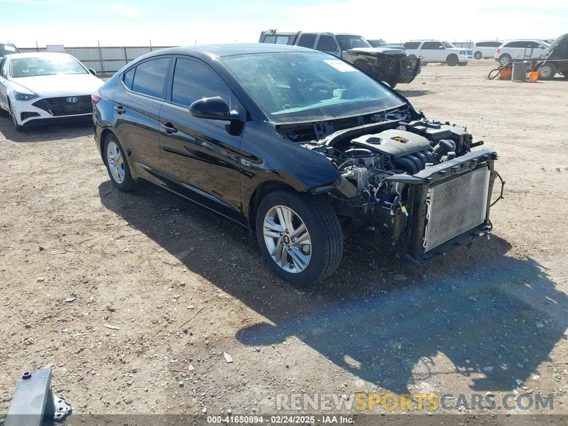 1 fotografías del automóvil dañado KMHD84LF9KU850394 HYUNDAI ELANTRA 2019