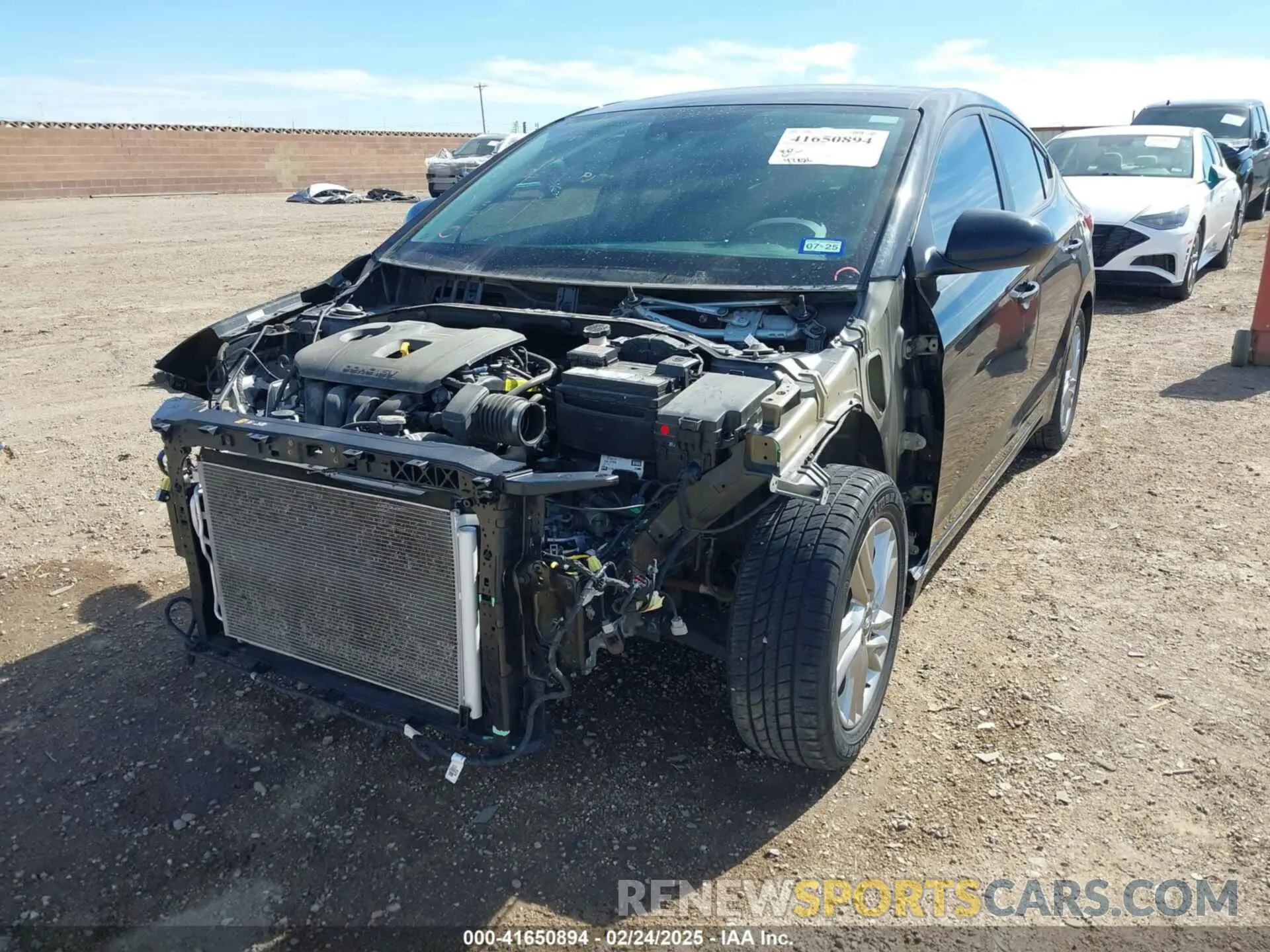 6 fotografías del automóvil dañado KMHD84LF9KU850394 HYUNDAI ELANTRA 2019