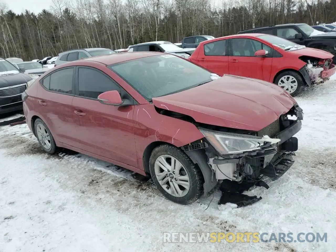 4 fotografías del automóvil dañado KMHD84LFXKU855765 HYUNDAI ELANTRA 2019