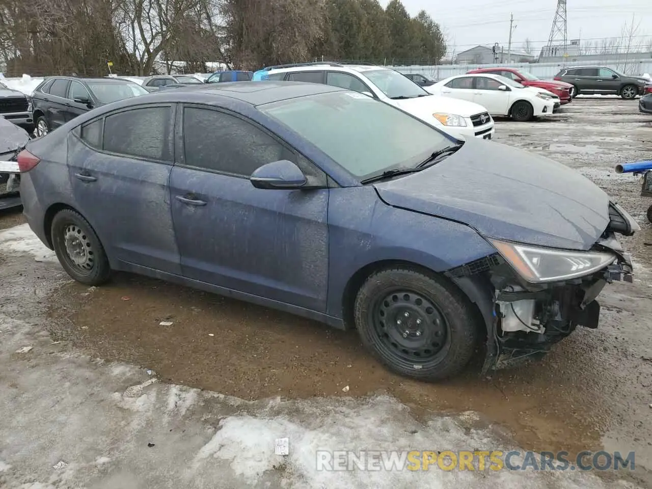 4 fotografías del automóvil dañado KMHD84LFXKU875269 HYUNDAI ELANTRA 2019