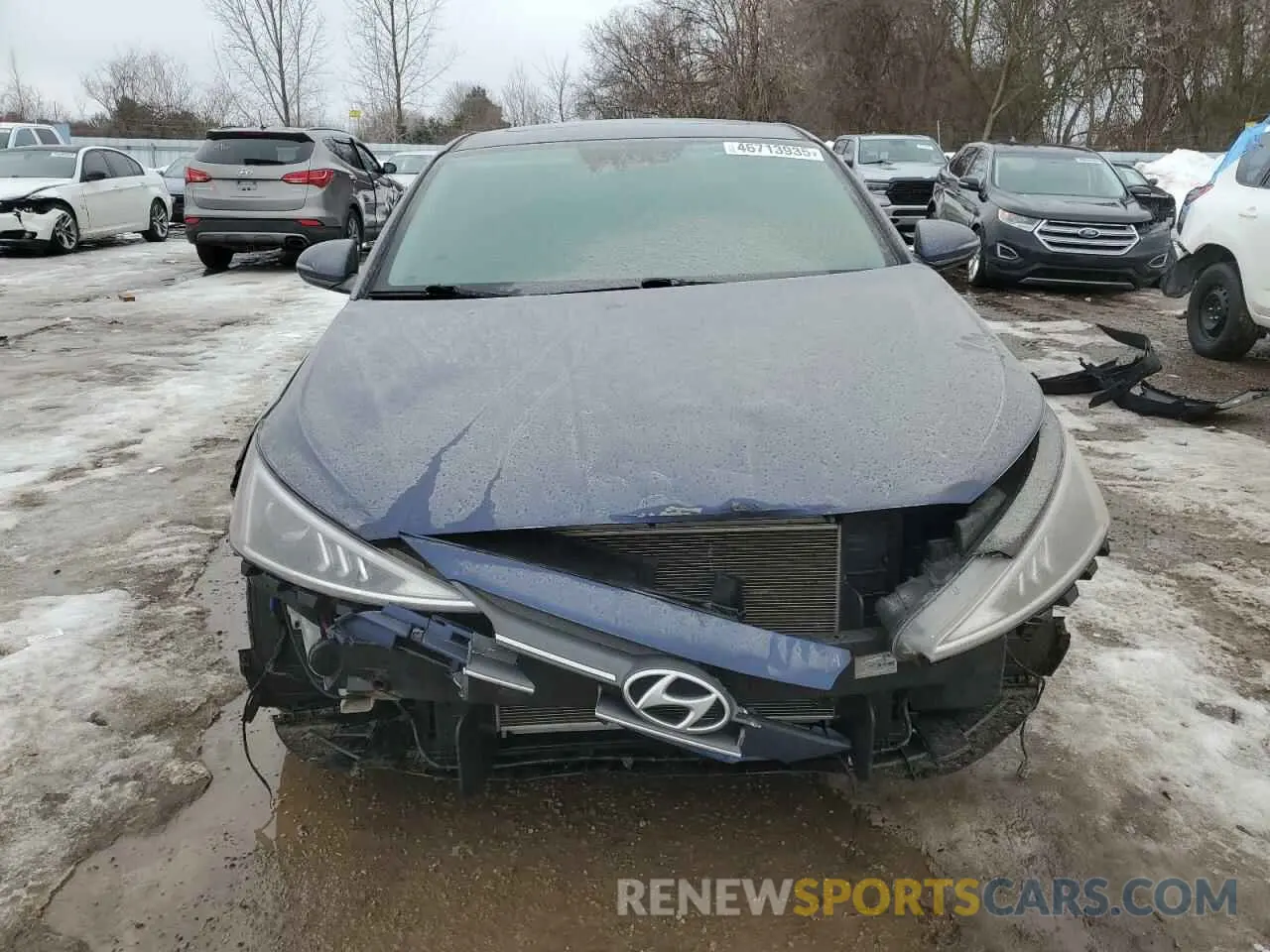 5 fotografías del automóvil dañado KMHD84LFXKU875269 HYUNDAI ELANTRA 2019