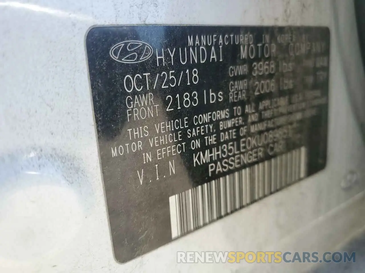 14 fotografías del automóvil dañado KMHH35LE0KU089851 HYUNDAI ELANTRA 2019