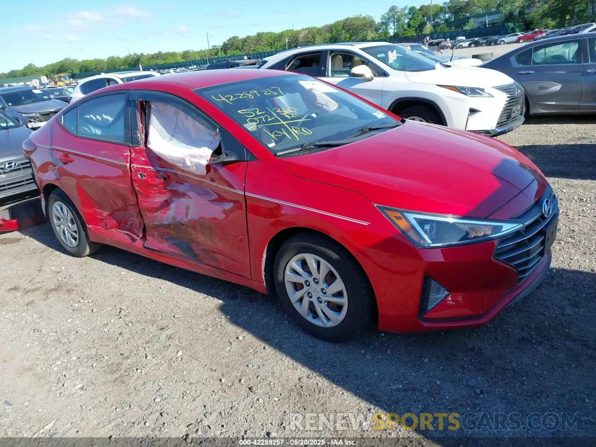 1 fotografías del automóvil dañado 5NPD74LF2LH617525 HYUNDAI ELANTRA 2020