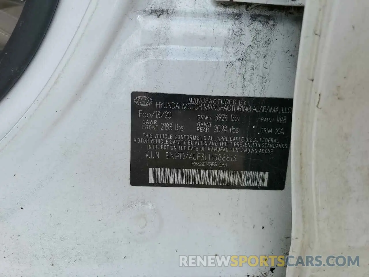 12 fotografías del automóvil dañado 5NPD74LF3LH588813 HYUNDAI ELANTRA 2020