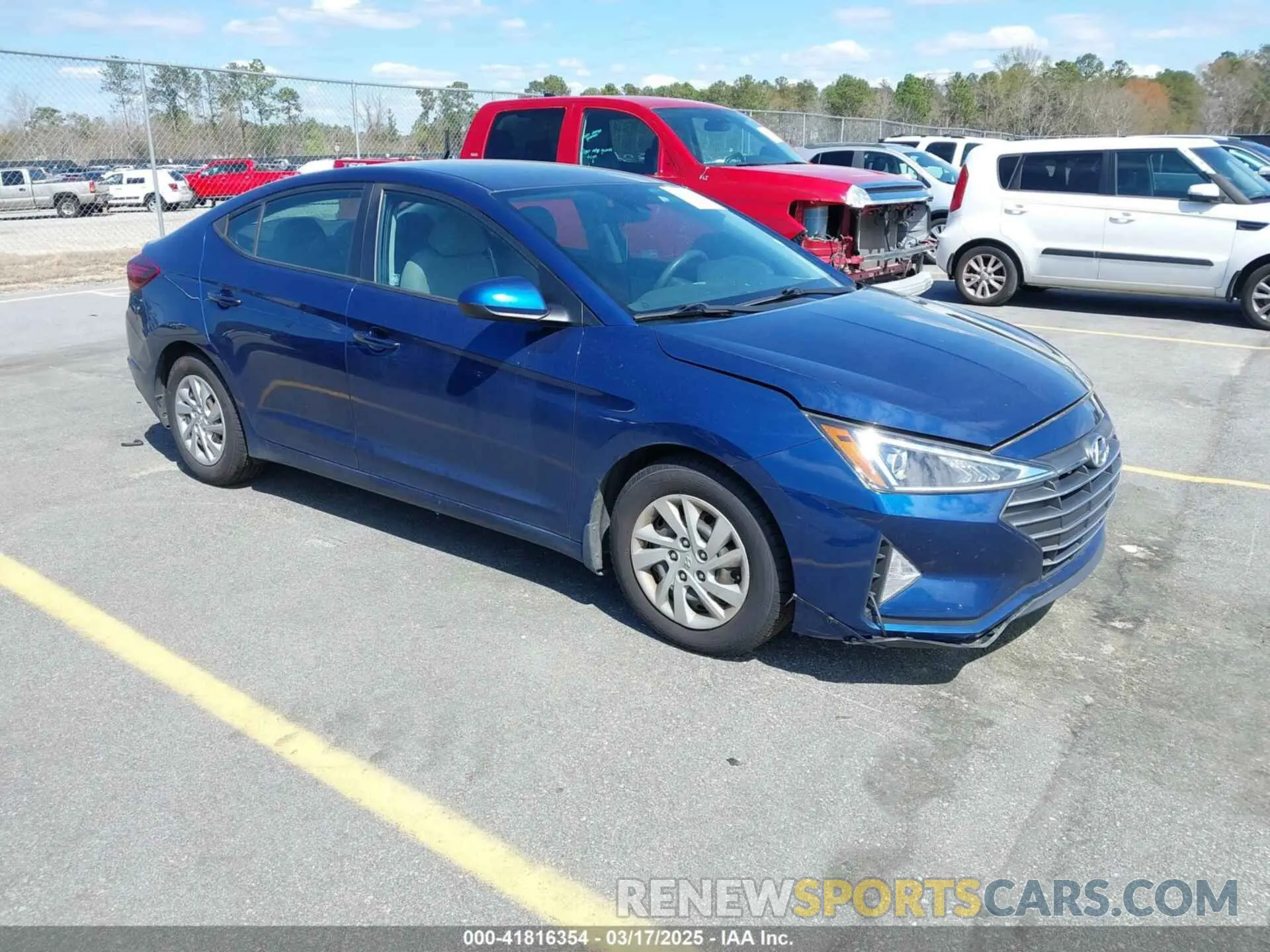 1 fotografías del automóvil dañado 5NPD74LF3LH611409 HYUNDAI ELANTRA 2020