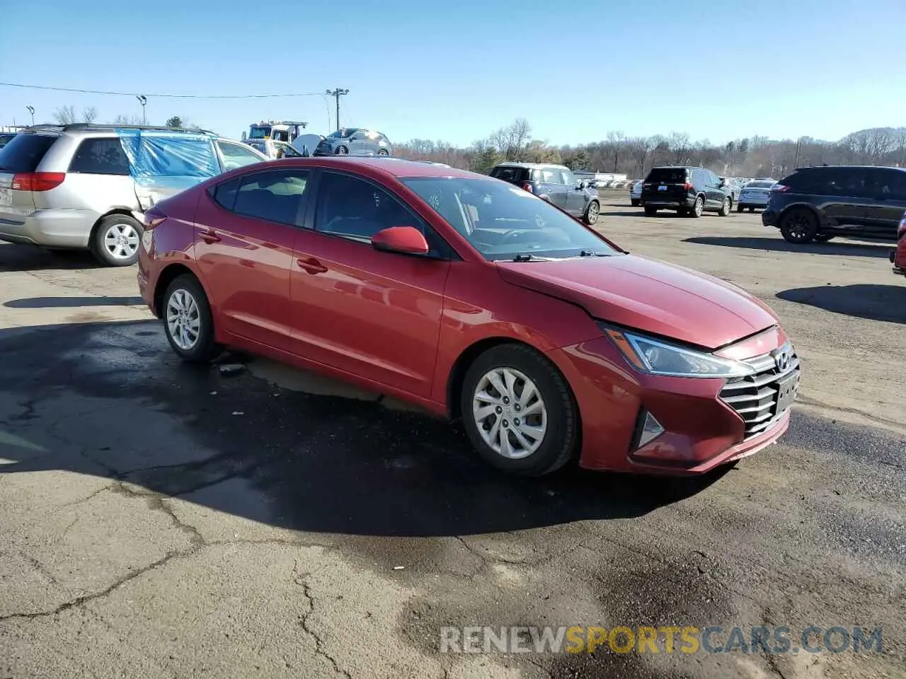 4 fotografías del automóvil dañado 5NPD74LF5LH514874 HYUNDAI ELANTRA 2020