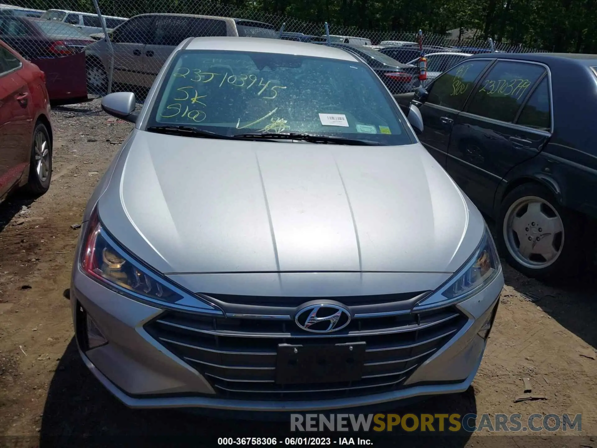 6 fotografías del automóvil dañado 5NPD74LF5LH529455 HYUNDAI ELANTRA 2020