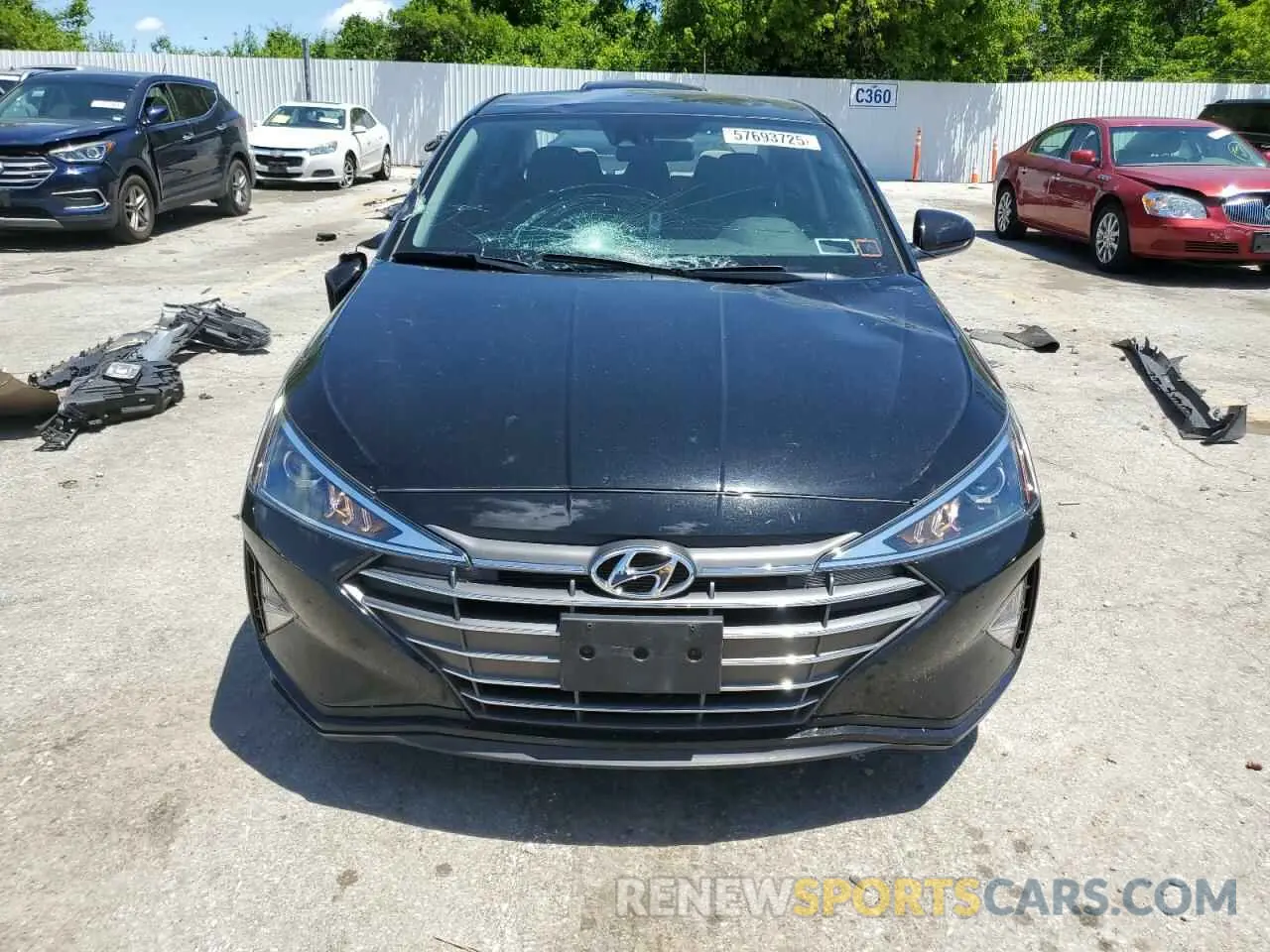 5 fotografías del automóvil dañado 5NPD74LF5LH603893 HYUNDAI ELANTRA 2020