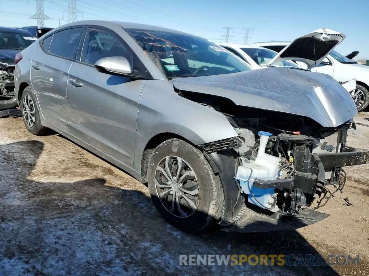 4 fotografías del automóvil dañado 5NPD74LF6LH594296 HYUNDAI ELANTRA 2020