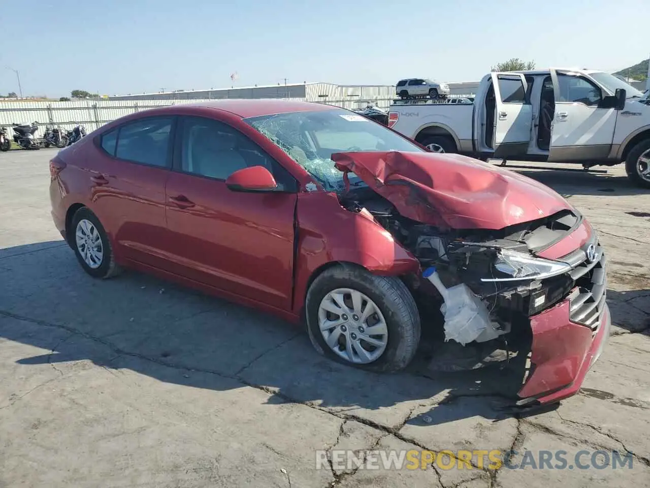 4 fotografías del automóvil dañado 5NPD74LF7LH514875 HYUNDAI ELANTRA 2020