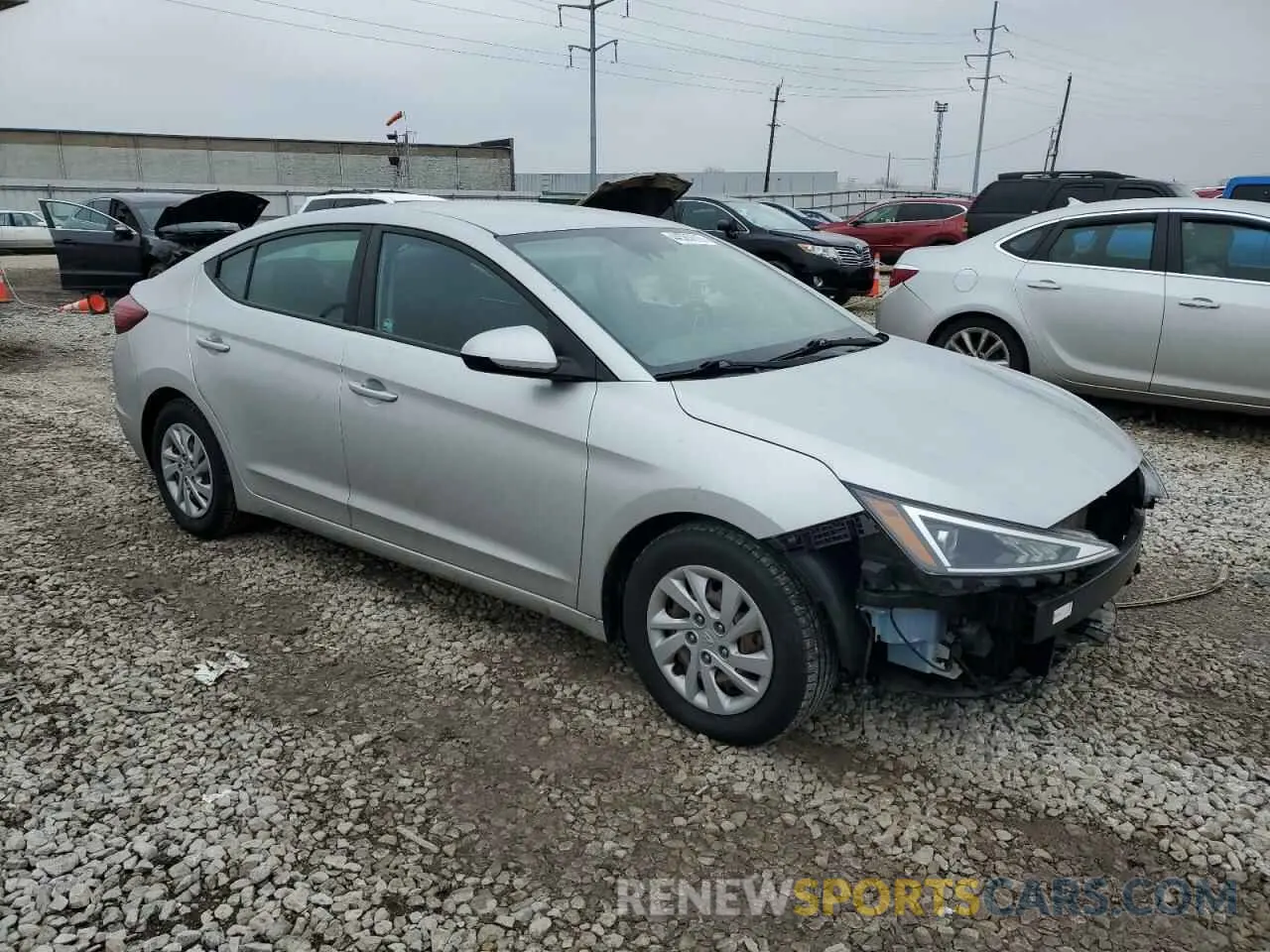 4 fotografías del automóvil dañado 5NPD74LF7LH530672 HYUNDAI ELANTRA 2020