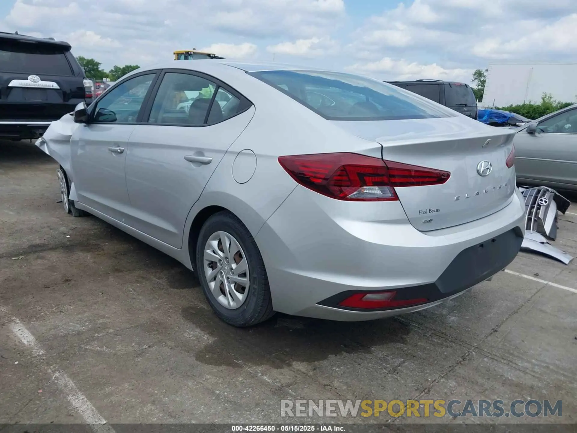 3 fotografías del automóvil dañado 5NPD74LF8LH500998 HYUNDAI ELANTRA 2020