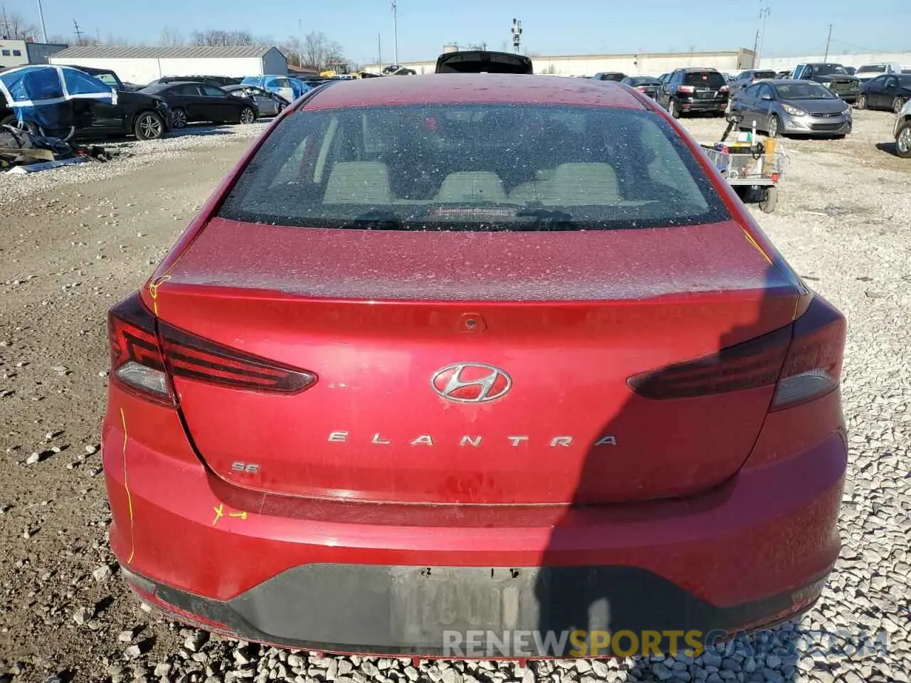 6 fotografías del automóvil dañado 5NPD74LF8LH599600 HYUNDAI ELANTRA 2020