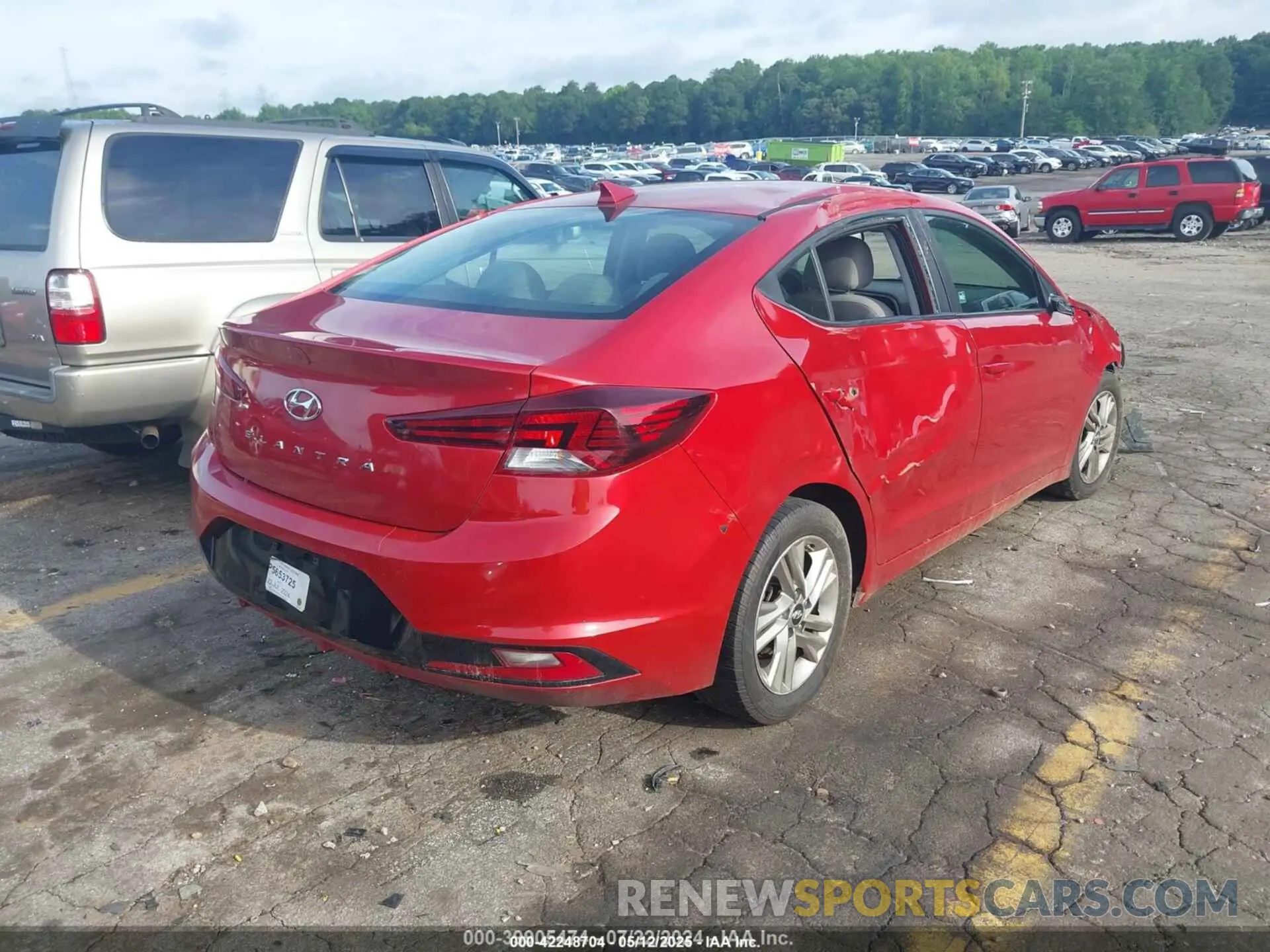4 fotografías del automóvil dañado 5NPD84LF0LH524709 HYUNDAI ELANTRA 2020