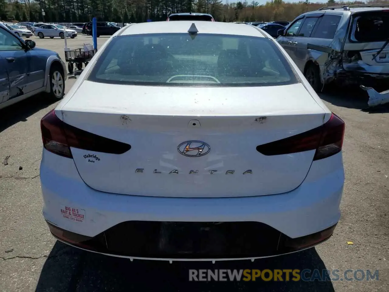 6 fotografías del automóvil dañado 5NPD84LF0LH632330 HYUNDAI ELANTRA 2020