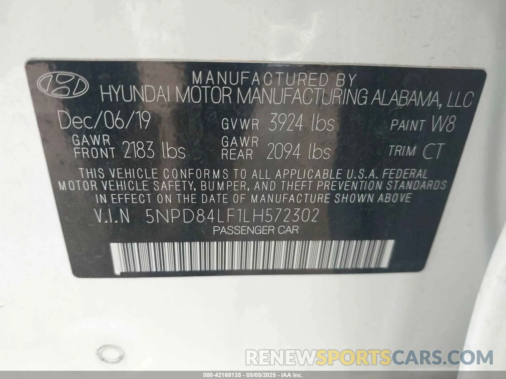 9 fotografías del automóvil dañado 5NPD84LF1LH572302 HYUNDAI ELANTRA 2020