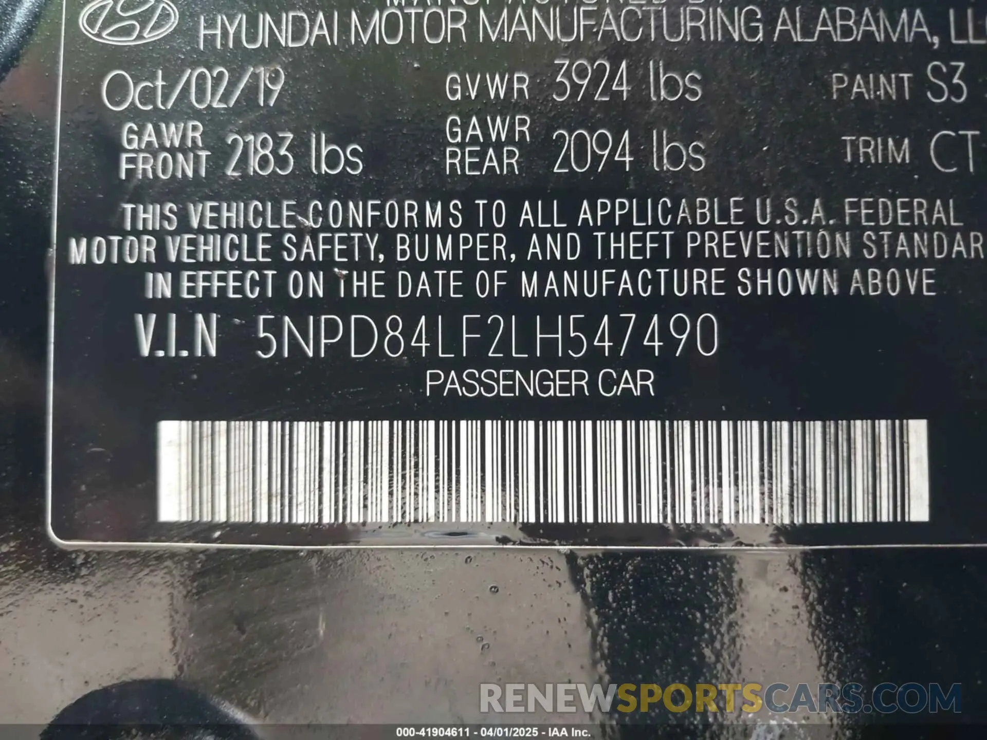 9 fotografías del automóvil dañado 5NPD84LF2LH547490 HYUNDAI ELANTRA 2020