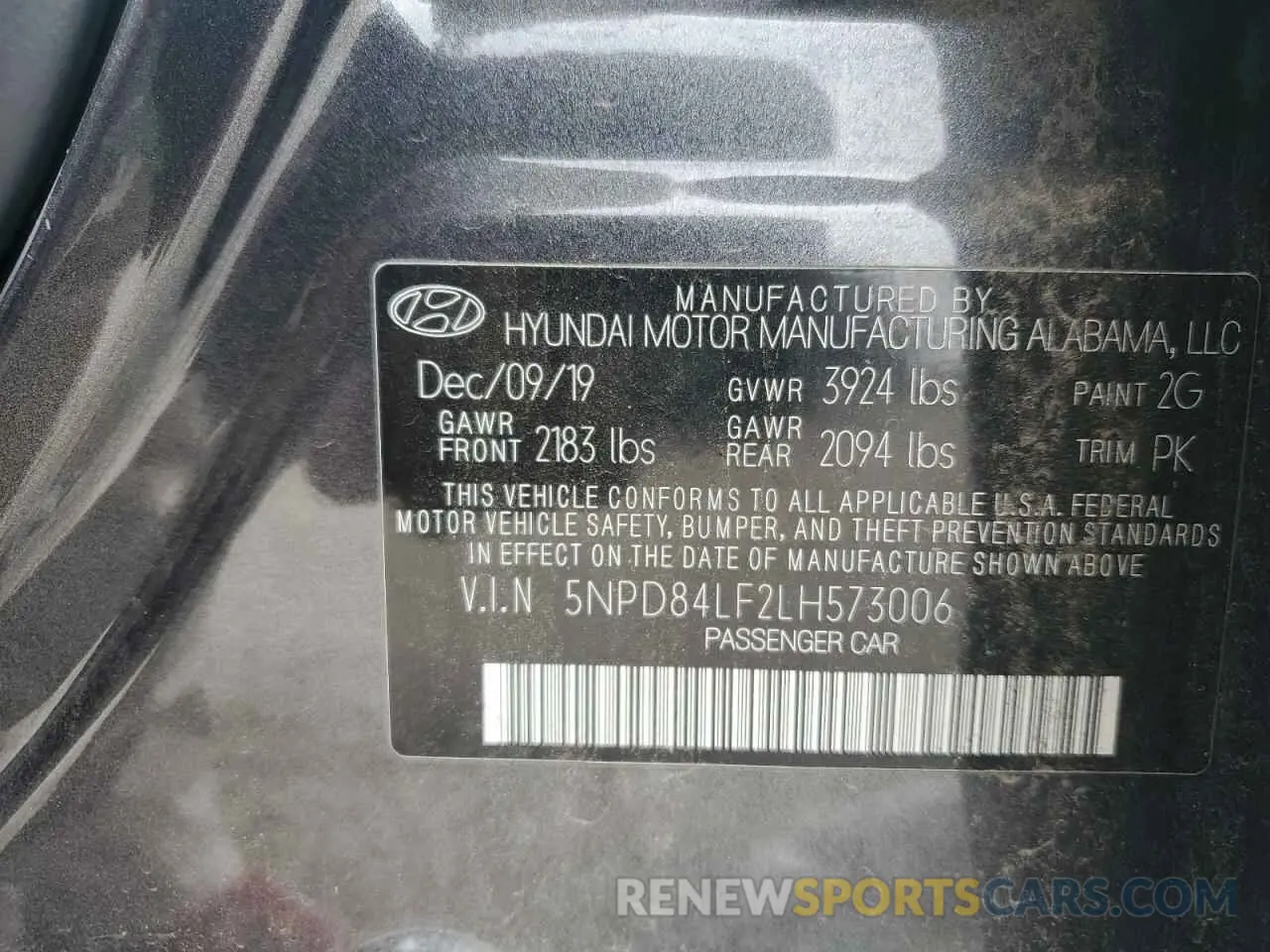 14 fotografías del automóvil dañado 5NPD84LF2LH573006 HYUNDAI ELANTRA 2020