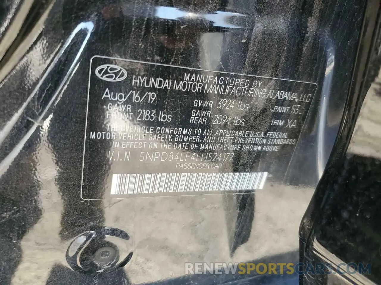 13 fotografías del automóvil dañado 5NPD84LF4LH524177 HYUNDAI ELANTRA 2020