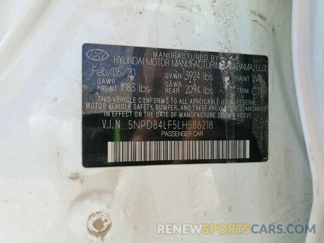 13 fotografías del automóvil dañado 5NPD84LF5LH586218 HYUNDAI ELANTRA 2020