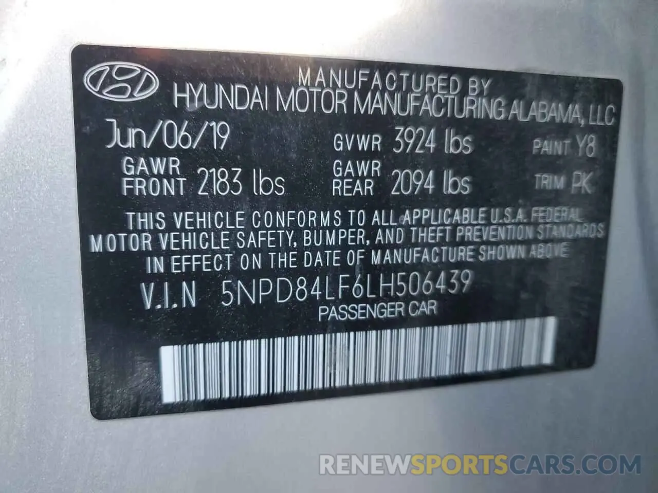 13 fotografías del automóvil dañado 5NPD84LF6LH506439 HYUNDAI ELANTRA 2020