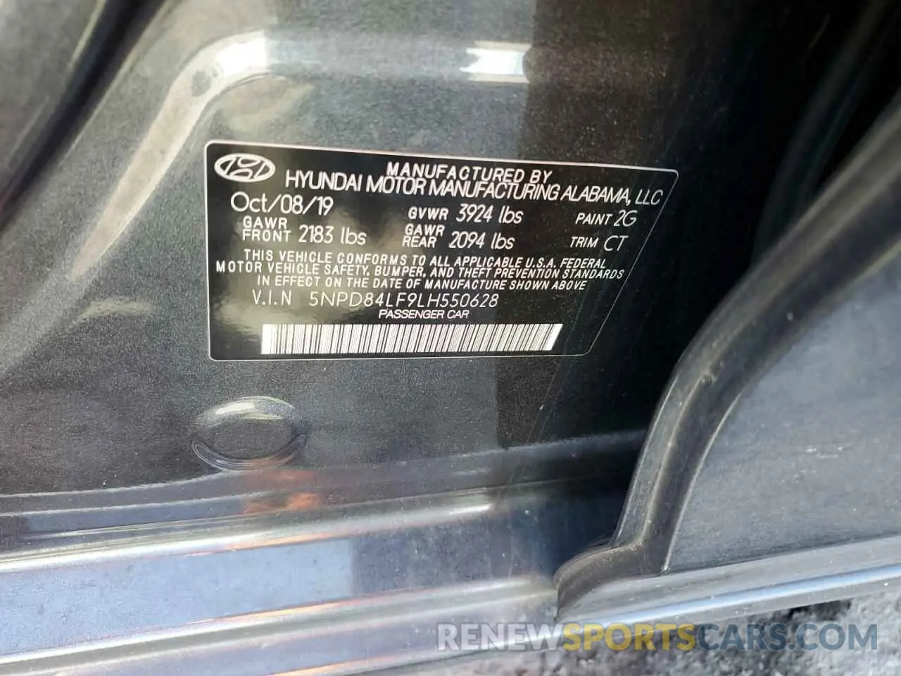 12 fotografías del automóvil dañado 5NPD84LF9LH550628 HYUNDAI ELANTRA 2020