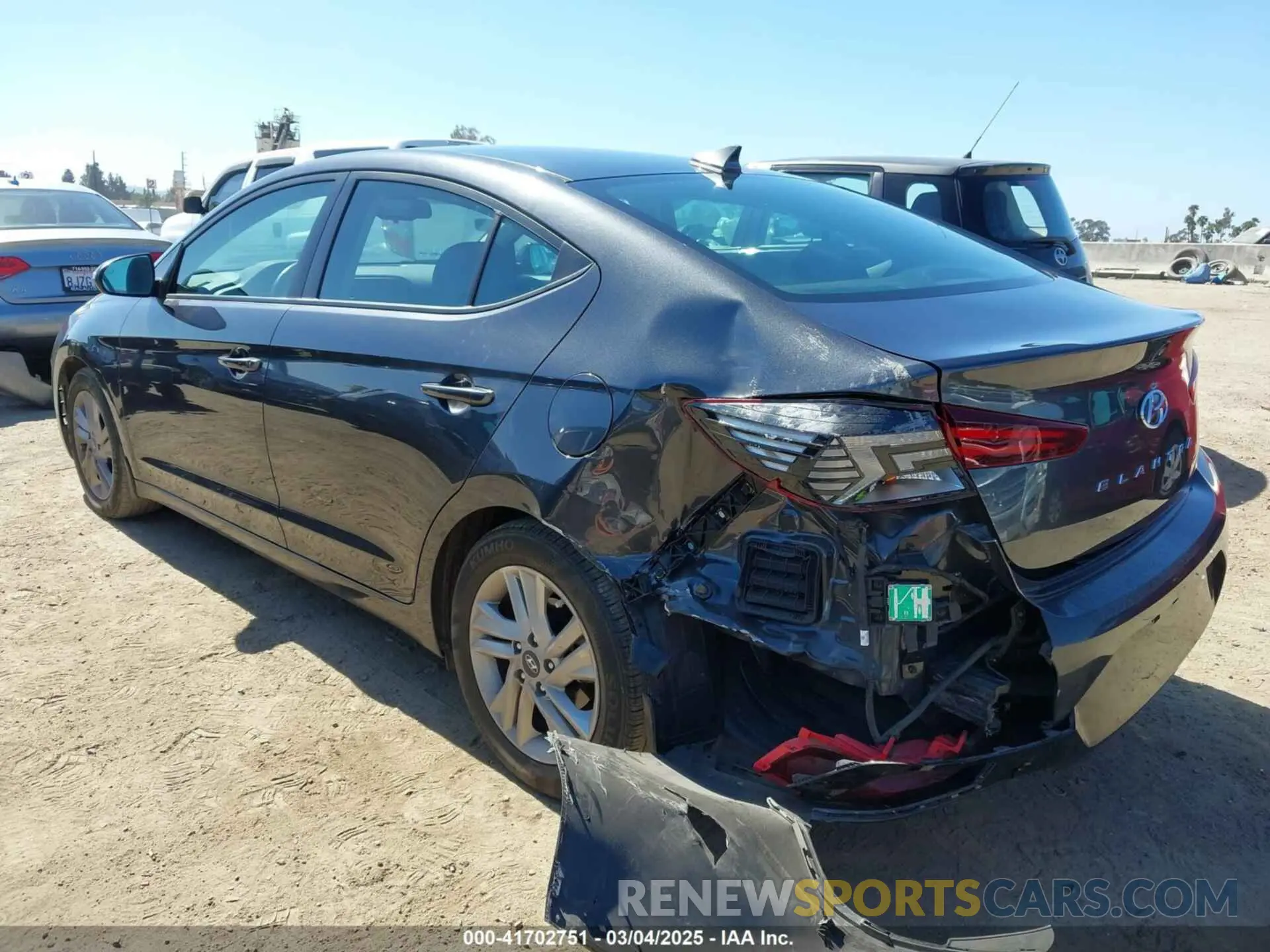 3 fotografías del automóvil dañado 5NPD84LF9LH558115 HYUNDAI ELANTRA 2020