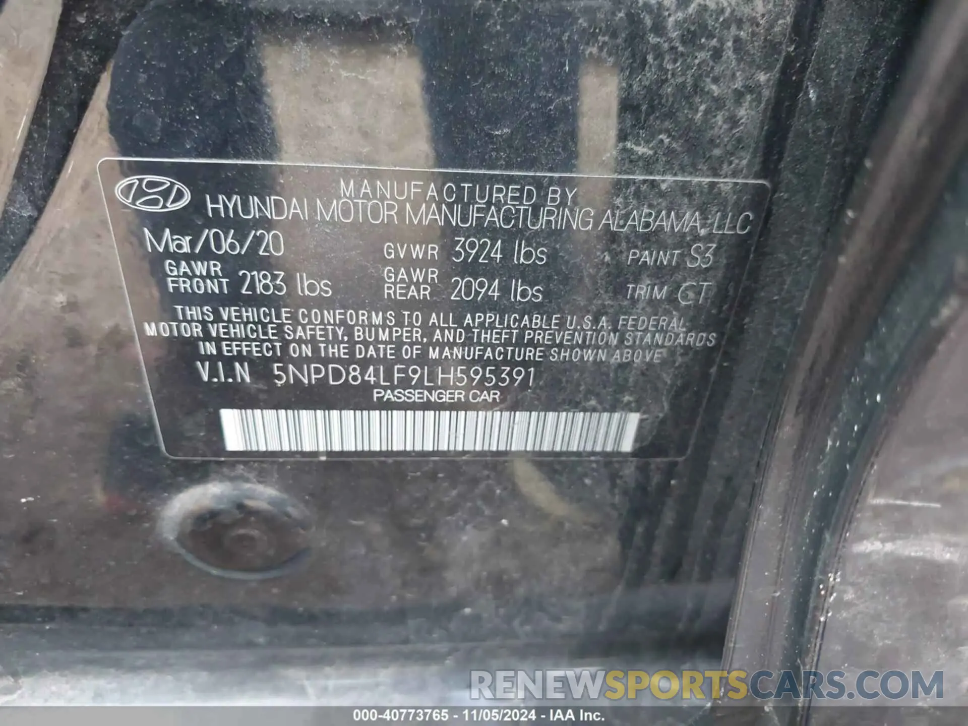 9 fotografías del automóvil dañado 5NPD84LF9LH595391 HYUNDAI ELANTRA 2020