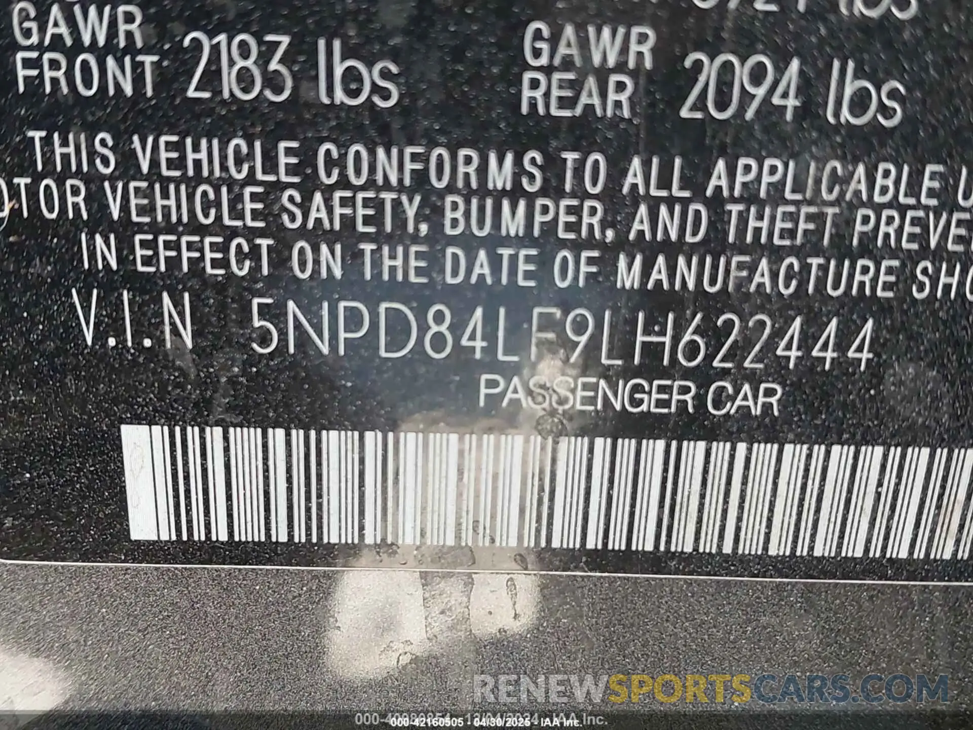 9 fotografías del automóvil dañado 5NPD84LF9LH622444 HYUNDAI ELANTRA 2020