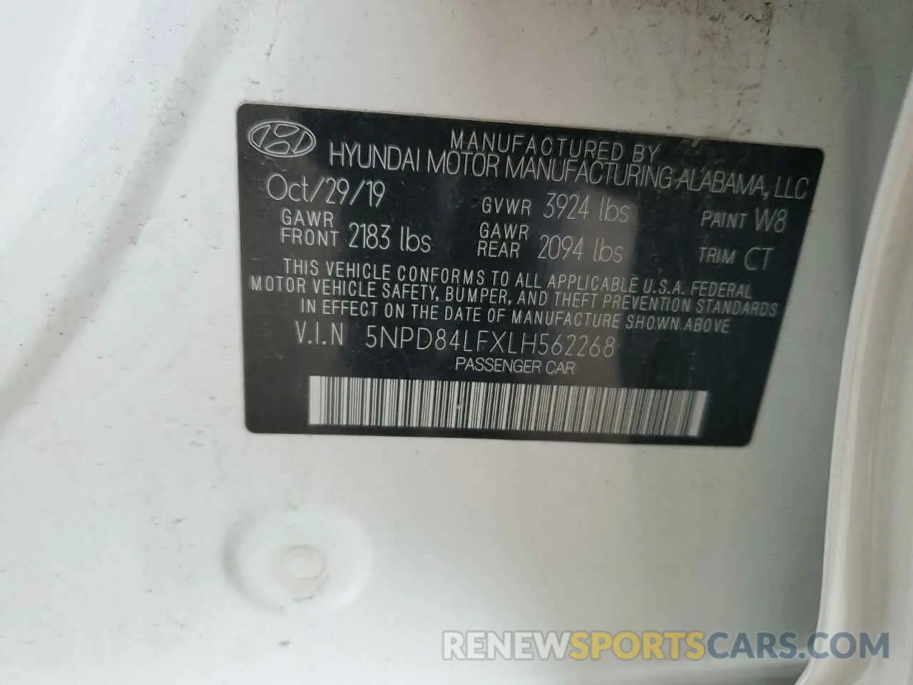 13 fotografías del automóvil dañado 5NPD84LFXLH562268 HYUNDAI ELANTRA 2020