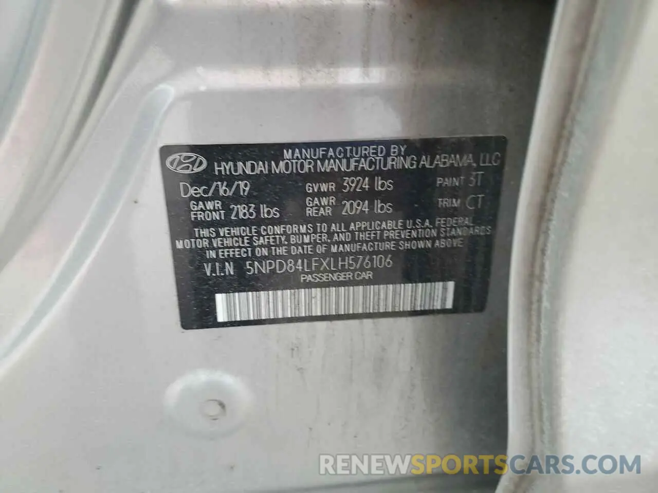 15 fotografías del automóvil dañado 5NPD84LFXLH576106 HYUNDAI ELANTRA 2020