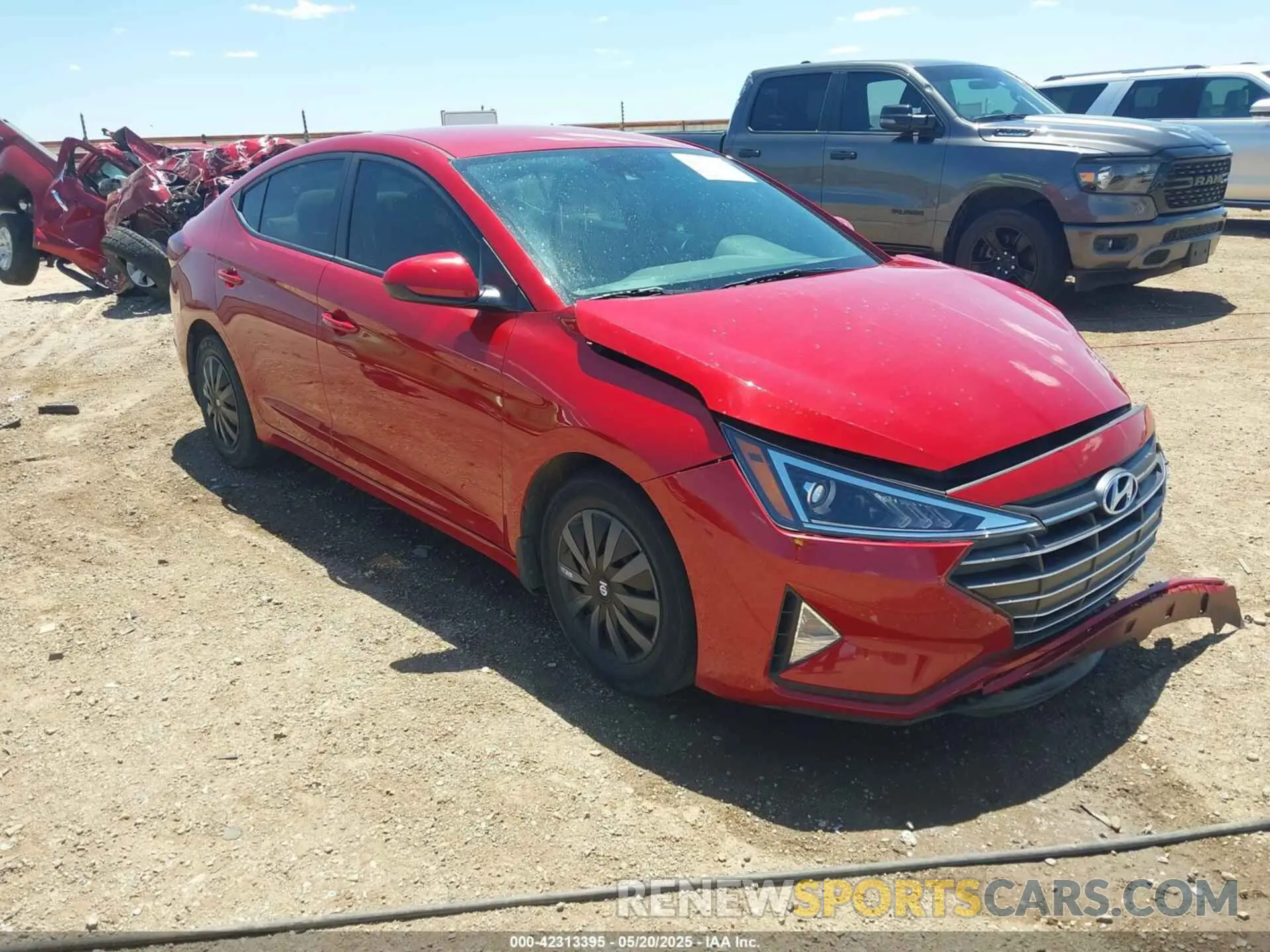 1 fotografías del automóvil dañado KMHD74LF0LU091896 HYUNDAI ELANTRA 2020