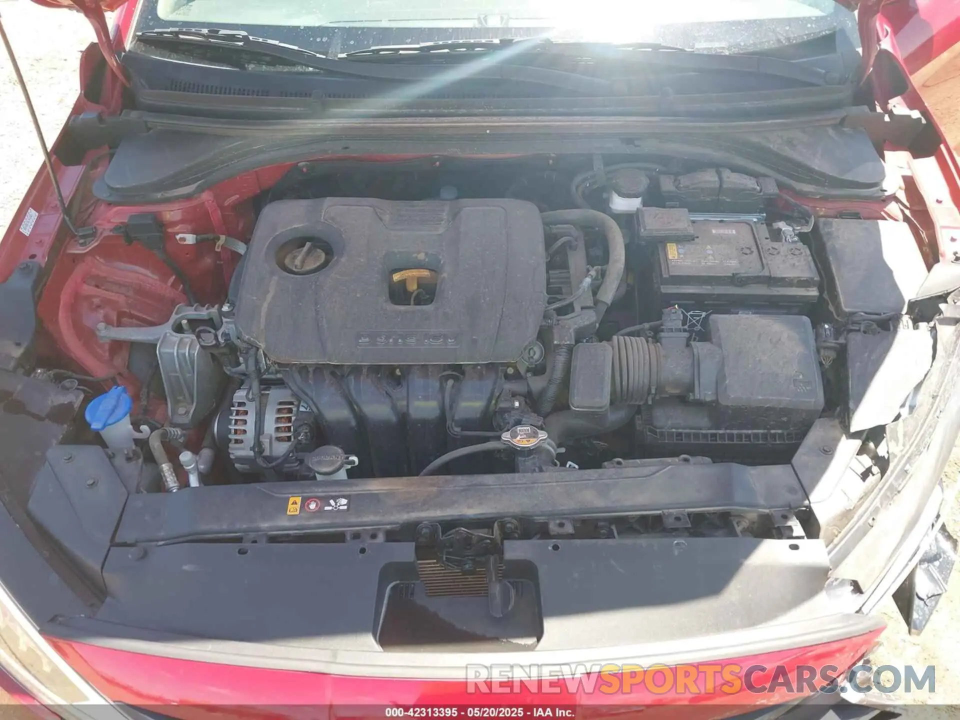 10 fotografías del automóvil dañado KMHD74LF0LU091896 HYUNDAI ELANTRA 2020