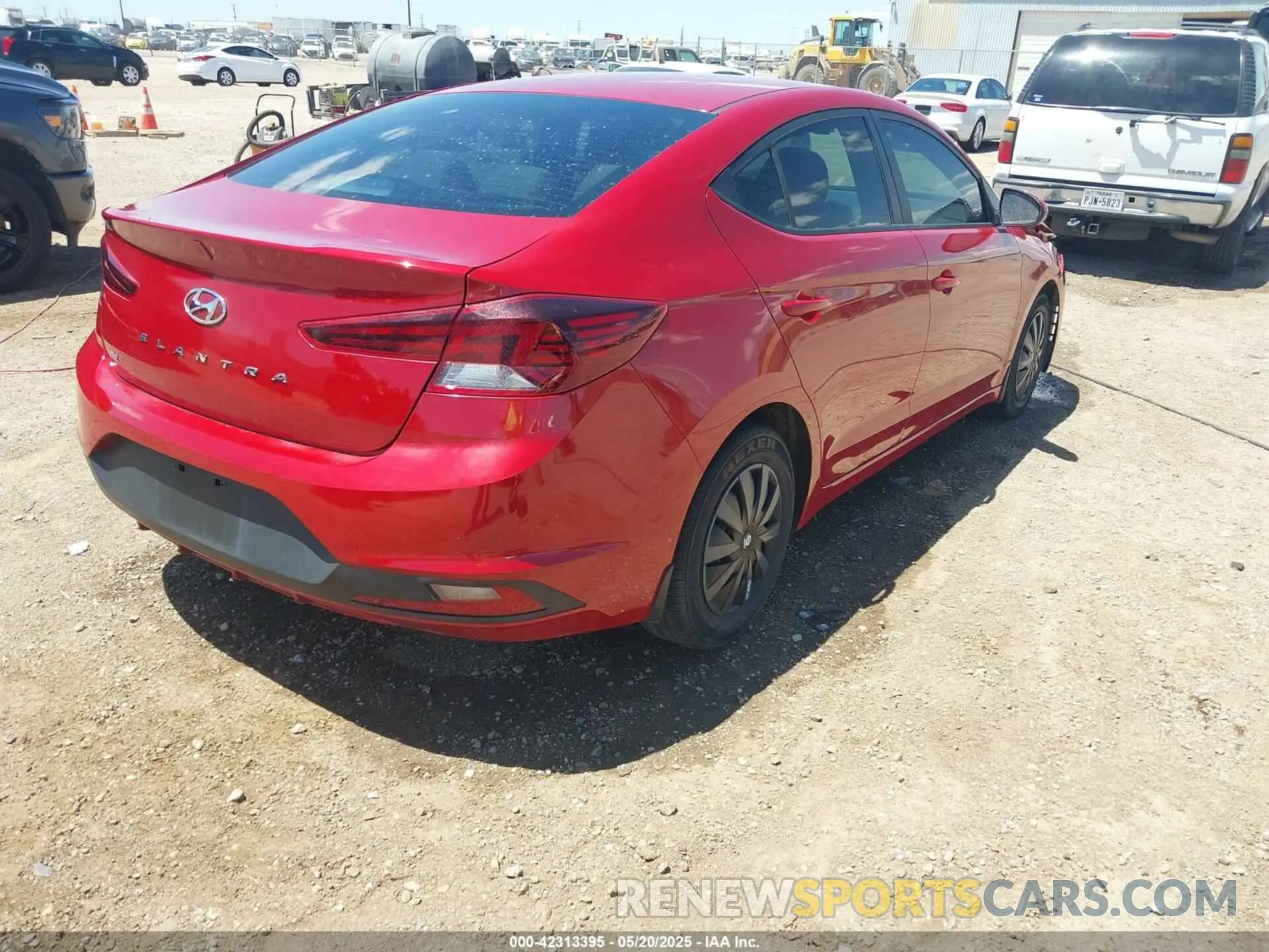 4 fotografías del automóvil dañado KMHD74LF0LU091896 HYUNDAI ELANTRA 2020