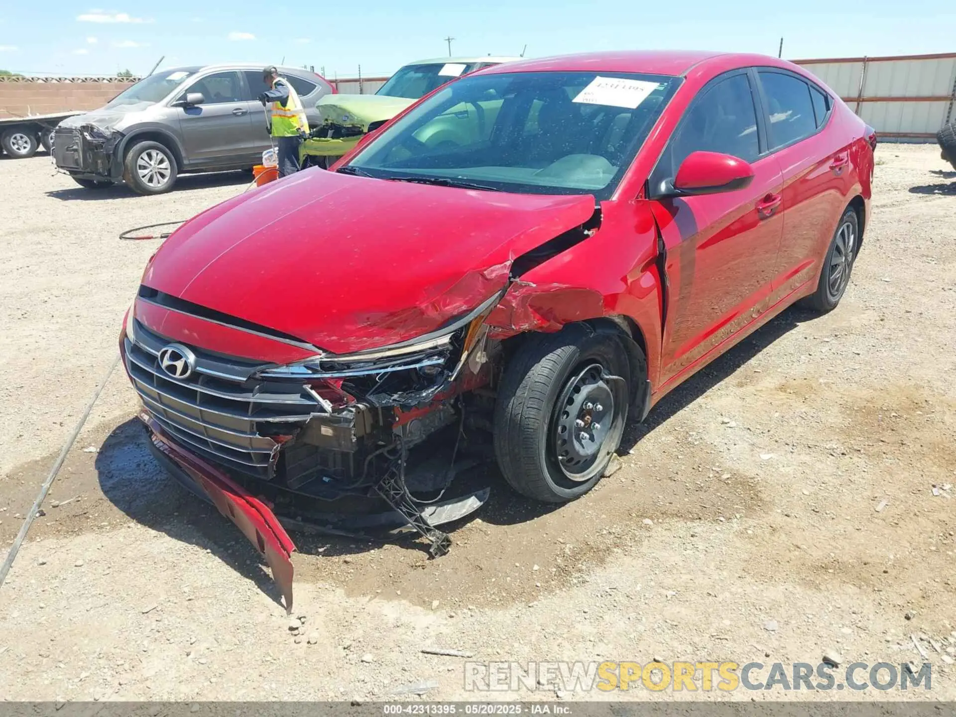 6 fotografías del automóvil dañado KMHD74LF0LU091896 HYUNDAI ELANTRA 2020