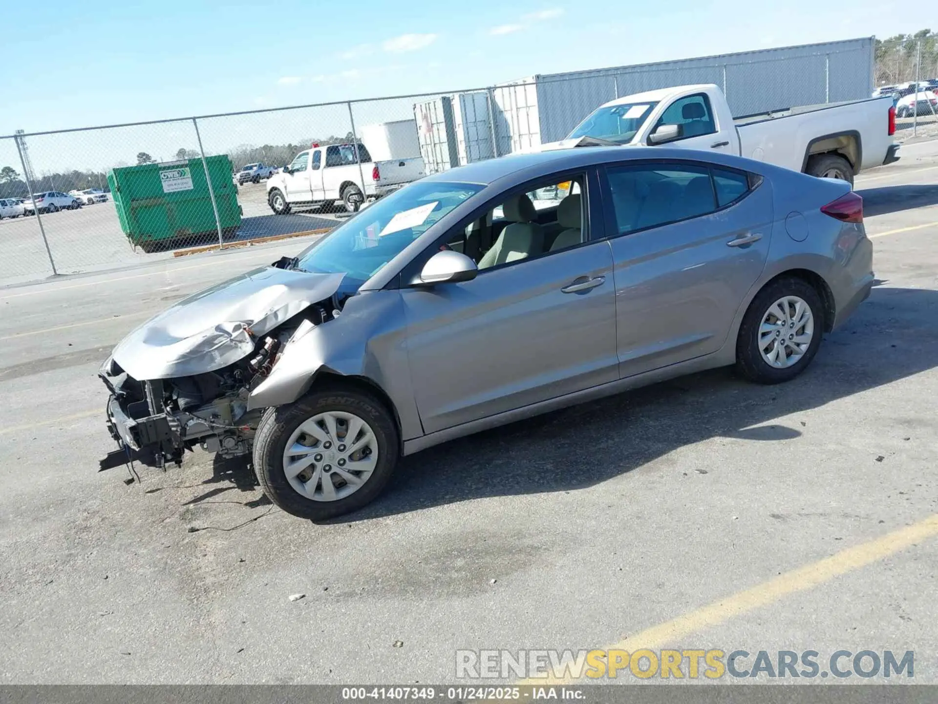 2 fotografías del automóvil dañado KMHD74LF0LU915539 HYUNDAI ELANTRA 2020