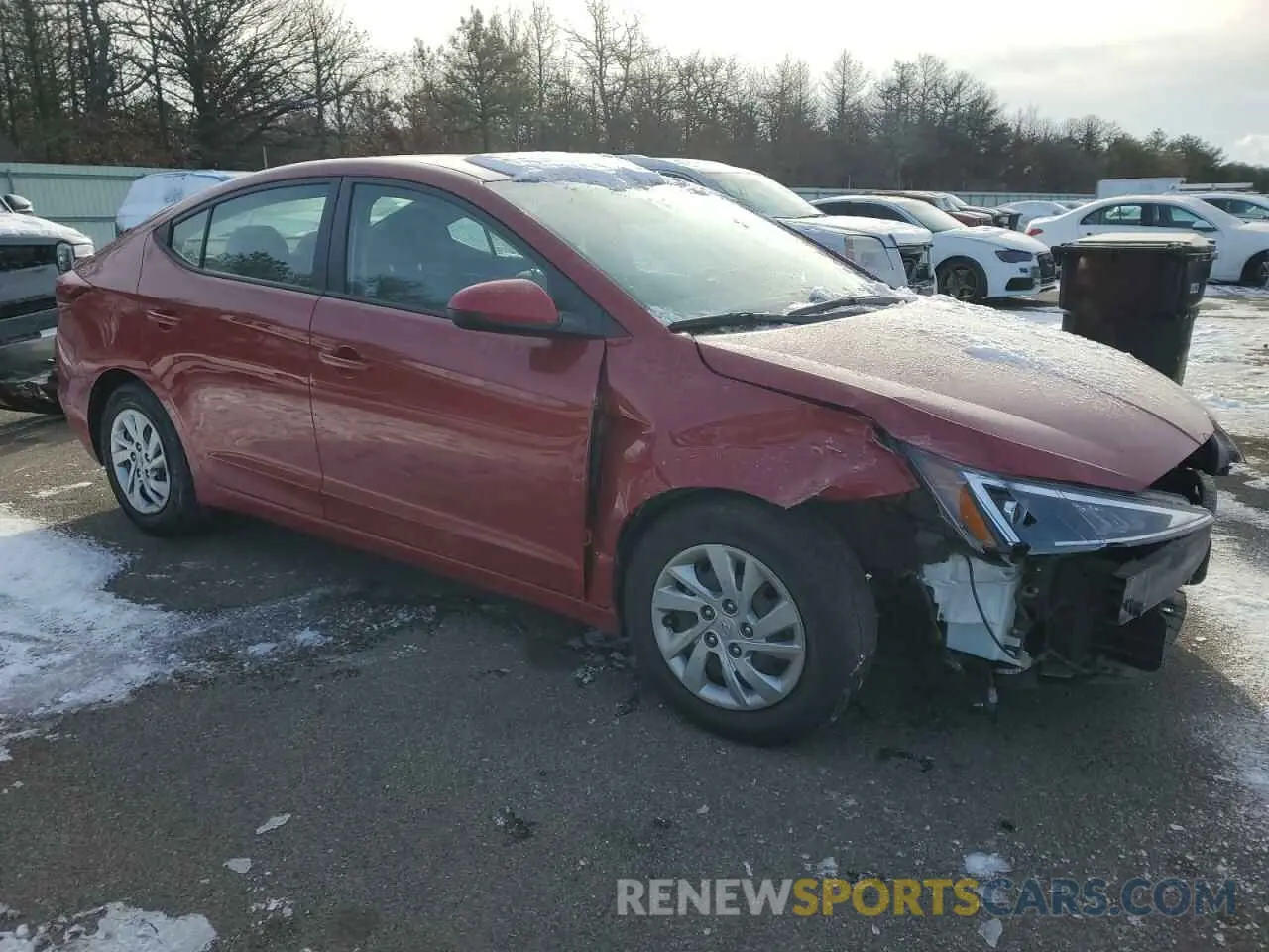 4 fotografías del automóvil dañado KMHD74LF3LU925191 HYUNDAI ELANTRA 2020