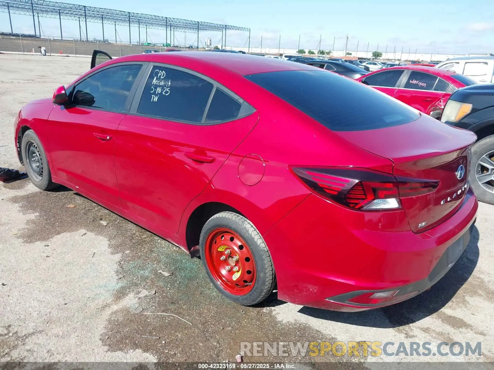 3 fotografías del automóvil dañado KMHD74LF3LU989117 HYUNDAI ELANTRA 2020