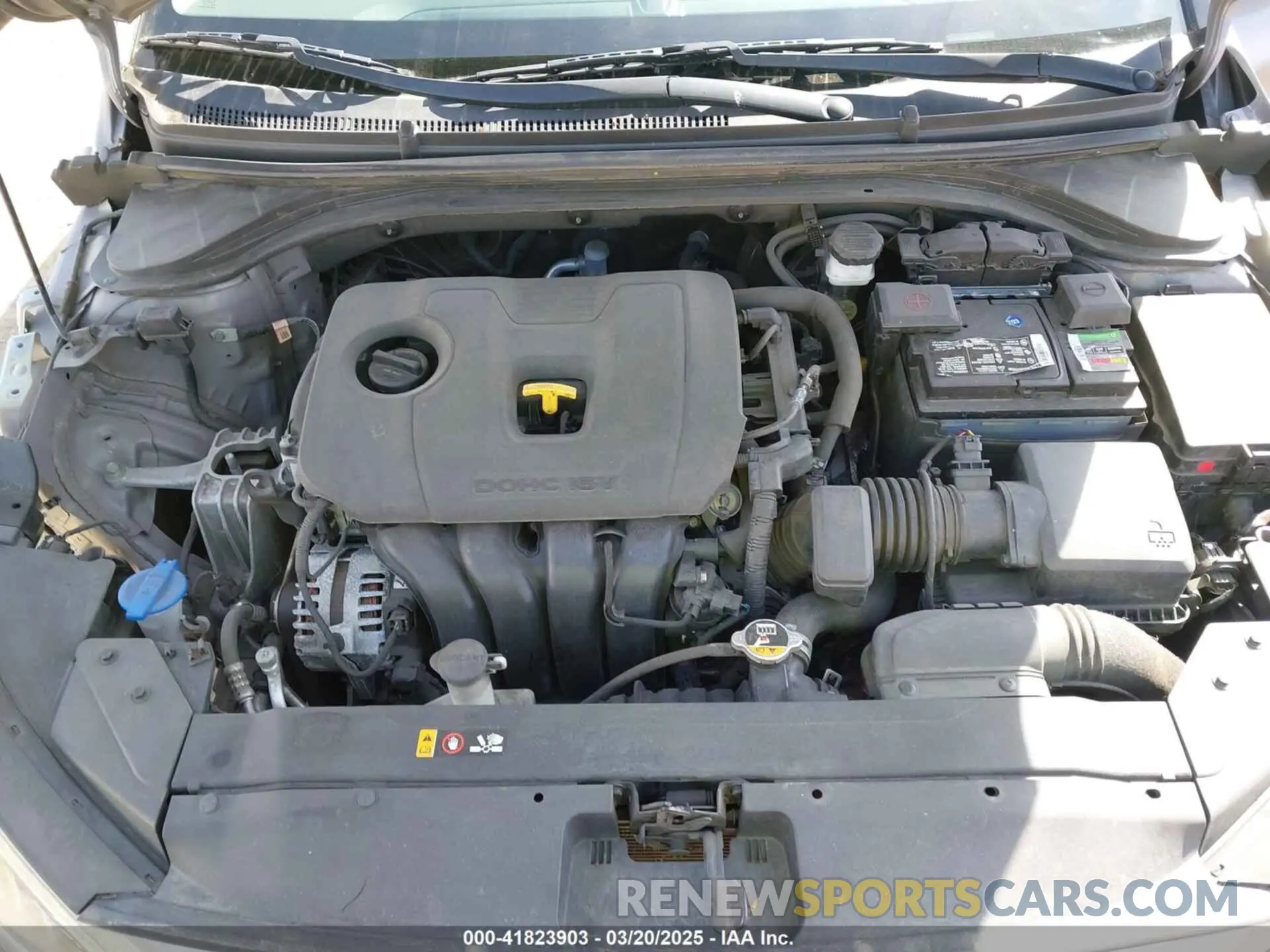 10 fotografías del automóvil dañado KMHD74LF4LU905869 HYUNDAI ELANTRA 2020
