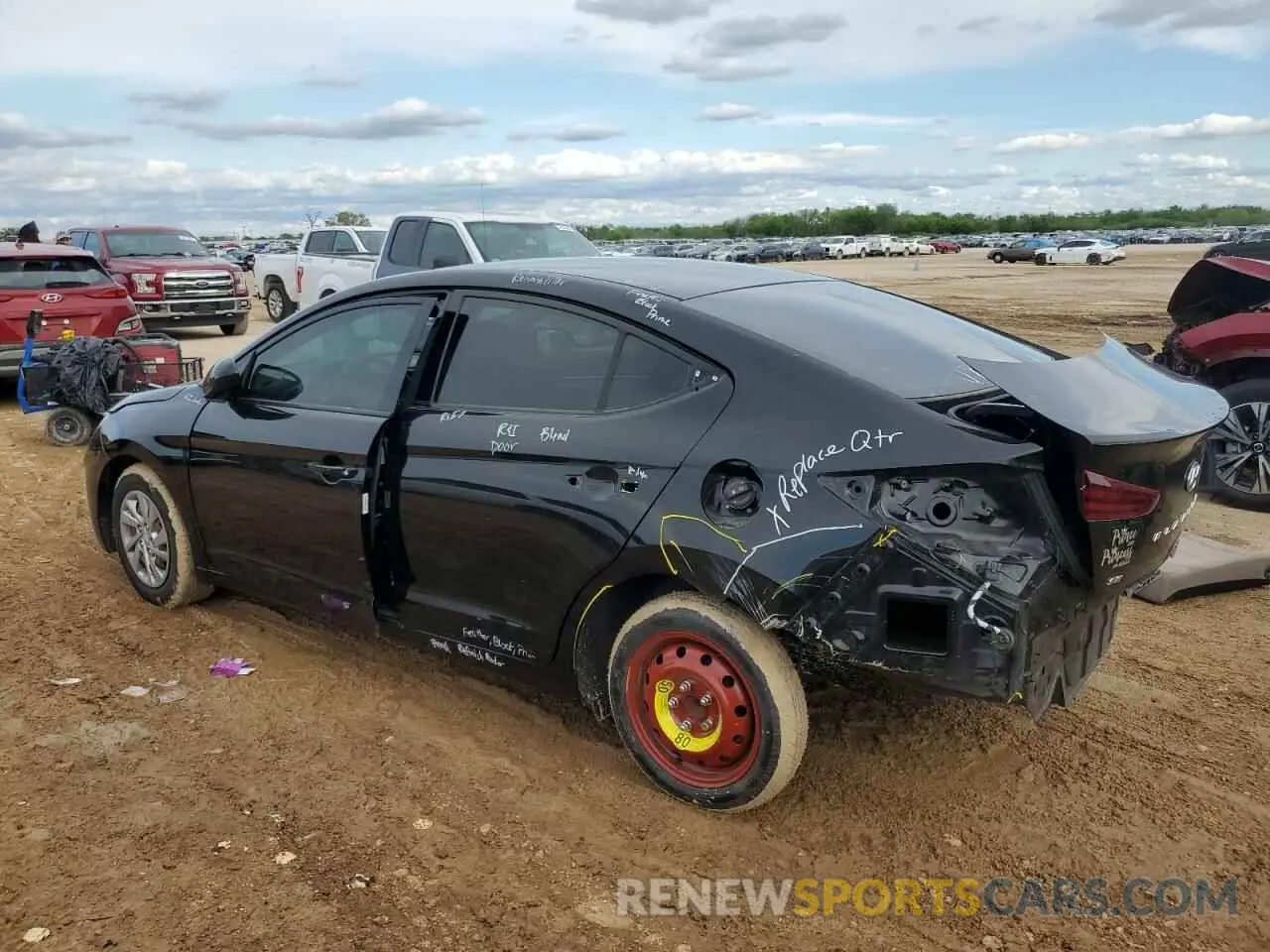 2 fotografías del automóvil dañado KMHD74LF4LU944140 HYUNDAI ELANTRA 2020