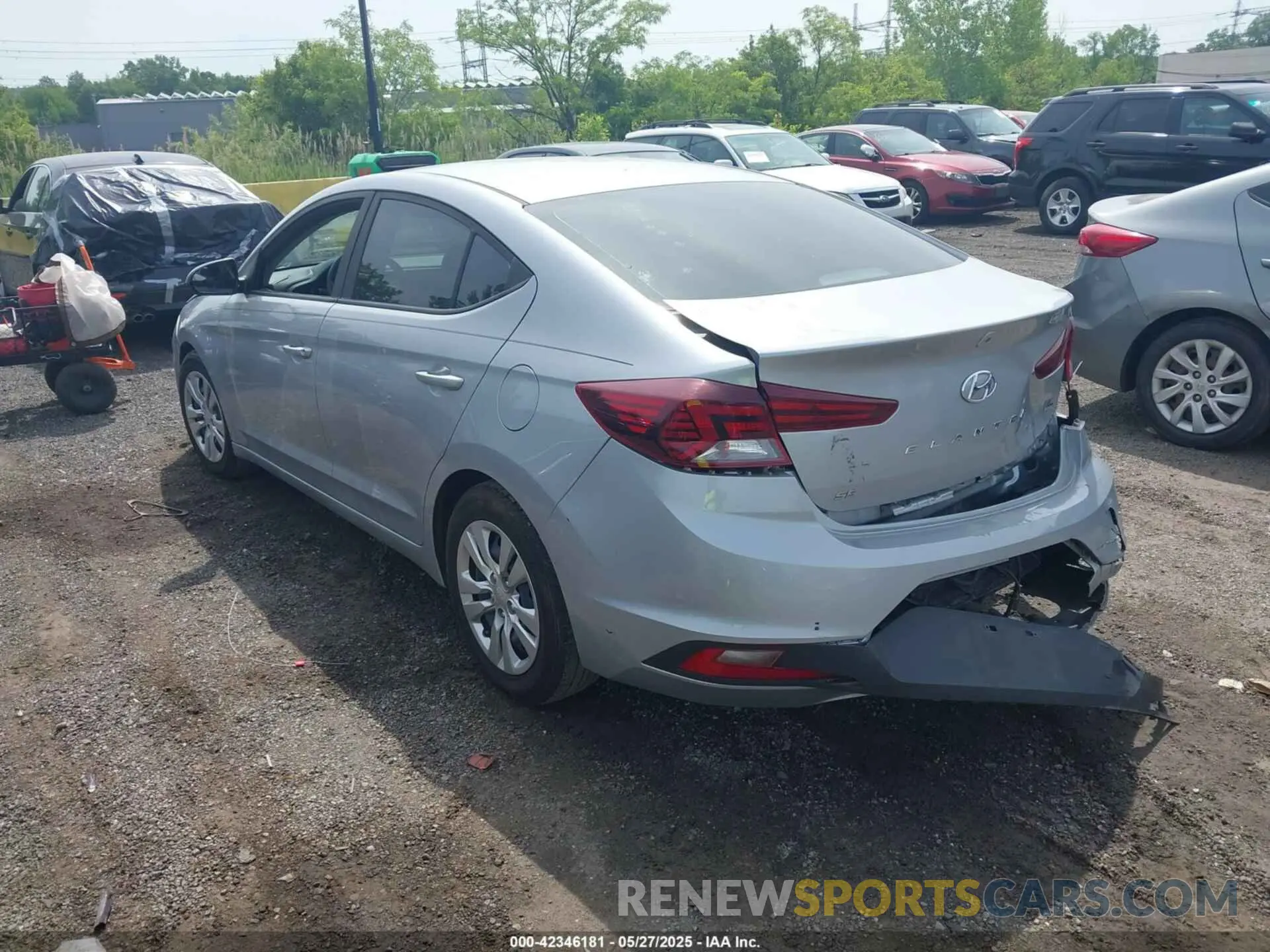 3 fotografías del automóvil dañado KMHD74LF5LU927590 HYUNDAI ELANTRA 2020