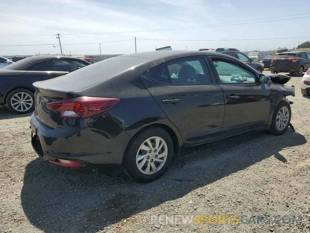 3 fotografías del automóvil dañado KMHD74LF7LU063044 HYUNDAI ELANTRA 2020