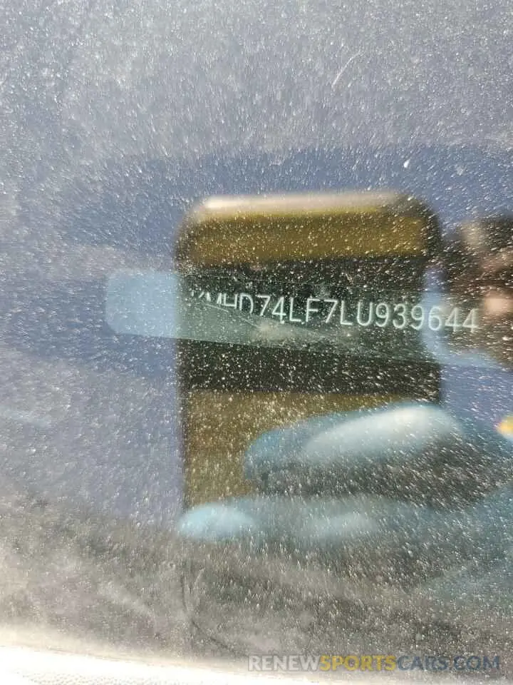 12 fotografías del automóvil dañado KMHD74LF7LU939644 HYUNDAI ELANTRA 2020