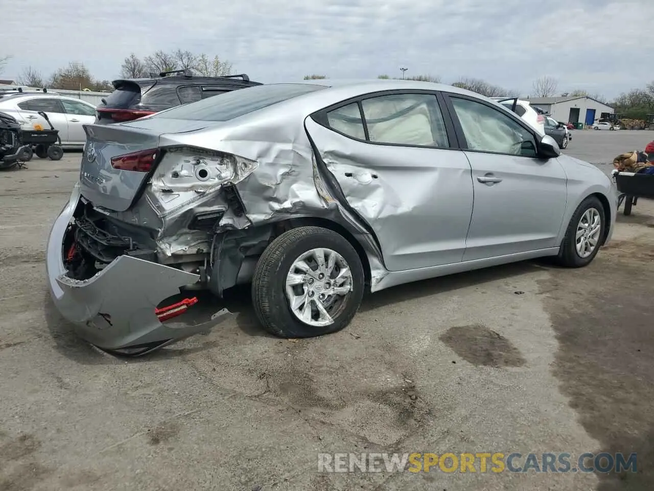 3 fotografías del automóvil dañado KMHD74LF7LU942253 HYUNDAI ELANTRA 2020